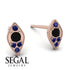 Milgrain Marquise Black Diamond Earrings - Faye No. 68 image 2