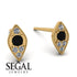 Milgrain Marquise Black Diamond Earrings - Faye No. 7 image 2