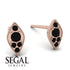 Milgrain Marquise Black Diamond Earrings - Faye No. 38 image 2