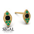 Milgrain Marquise Black Diamond Earrings - Faye No. 22 image 2