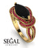 Milgrain Marquise Black Diamond Engagement Ring - Marley No. 52 image 10