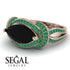 Milgrain Marquise Black Diamond Engagement Ring - Marley No. 23 image 3