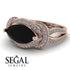 Milgrain Marquise Black Diamond Engagement Ring - Marley No. 8 image 11