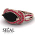 Milgrain Marquise Black Diamond Engagement Ring - Marley No. 53 image 3
