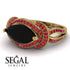 Milgrain Marquise Black Diamond Engagement Ring - Marley No. 52 image 3