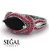 Milgrain Marquise Black Diamond Engagement Ring - Marley No. 54 image 3