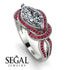 Milgrain Marquise Diamond Engagement Ring - Marley No. 48 image 10