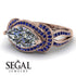 Milgrain Marquise Diamond Engagement Ring - Marley No. 62 image 3