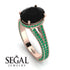 Milgrain Oval Emerald Engagement Ring - Nicole No. 23 image 2