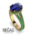Milgrain Oval Emerald Engagement Ring - Nicole No. 28 image 2