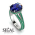 Milgrain Oval Emerald Engagement Ring - Nicole No. 30 image 2
