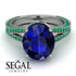 Milgrain Oval Emerald Engagement Ring - Nicole No. 30 image 3