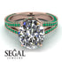 Milgrain Oval Emerald Engagement Ring - Nicole No. 17 image 3