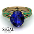 Milgrain Oval Emerald Engagement Ring - Nicole No. 28 image 3