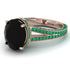 Milgrain Oval Emerald Engagement Ring - Nicole No. 23 image 1