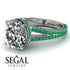 Milgrain Oval Emerald Engagement Ring - Nicole No. 18 image 10