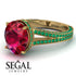 Milgrain Oval Emerald Engagement Ring - Nicole No. 25 image 10
