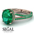 Milgrain Oval Emerald Engagement Ring - Nicole No. 20 image 10
