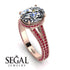 Milgrain Oval Ruby Engagement Ring - Nicole No. 47 image 2