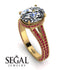 Milgrain Oval Ruby Engagement Ring - Nicole No. 46 image 2