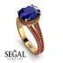 Milgrain Oval Ruby Engagement Ring - Nicole No. 58 image 2