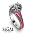 Milgrain Oval Ruby Engagement Ring - Nicole No. 48 image 2