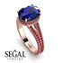 Milgrain Oval Ruby Engagement Ring - Nicole No. 59 image 2