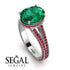Milgrain Oval Ruby Engagement Ring - Nicole No. 51 image 2