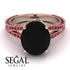 Milgrain Oval Ruby Engagement Ring - Nicole No. 53 image 3