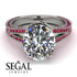 Milgrain Oval Ruby Engagement Ring - Nicole No. 48 image 3