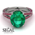 Milgrain Oval Ruby Engagement Ring - Nicole No. 51 image 3