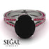 Milgrain Oval Ruby Engagement Ring - Nicole No. 54 image 3