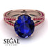 Milgrain Oval Ruby Engagement Ring - Nicole No. 59 image 3
