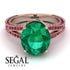 Milgrain Oval Ruby Engagement Ring - Nicole No. 50 image 3