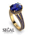 Milgrain Oval Sapphire Engagement Ring - Nicole No. 73 image 2