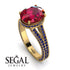 Milgrain Oval Sapphire Engagement Ring - Nicole No. 70 image 2