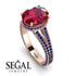 Milgrain Oval Sapphire Engagement Ring - Nicole No. 71 image 2