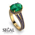 Milgrain Oval Sapphire Engagement Ring - Nicole No. 64 image 2