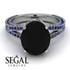 Milgrain Oval Sapphire Engagement Ring - Nicole No. 69 image 3