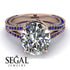 Milgrain Oval Sapphire Engagement Ring - Nicole No. 62 image 3