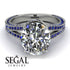 Milgrain Oval Sapphire Engagement Ring - Nicole No. 63 image 3