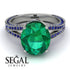 Milgrain Oval Sapphire Engagement Ring - Nicole No. 66 image 3