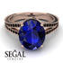 Milgrain Oval Black Diamond Engagement Ring - Nicole No. 44 image 3
