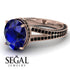 Milgrain Oval Black Diamond Engagement Ring - Nicole No. 44 image 10