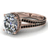 Milgrain Oval Black Diamond Engagement Ring - Nicole No. 32 image 1