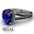 Milgrain Oval Black Diamond Engagement Ring - Nicole No. 45 image 10