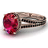 Milgrain Oval Black Diamond Engagement Ring - Nicole No. 41 image 1