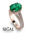 Milgrain Oval Diamond Engagement Ring - Nicole No. 5 image 2