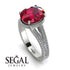 Milgrain Oval Diamond Engagement Ring - Nicole No. 12 image 2
