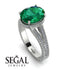 Milgrain Oval Diamond Engagement Ring - Nicole No. 6 image 2